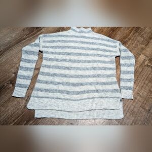 American eagle small grey striped faux turtleneck sweater